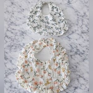 Baby Girl Muslin Bib Lot Floral Bundle